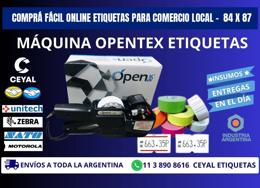 COMPRÁ FÁCIL ONLINE ETIQUETAS PARA COMERCIO LOCAL –  84 x 87