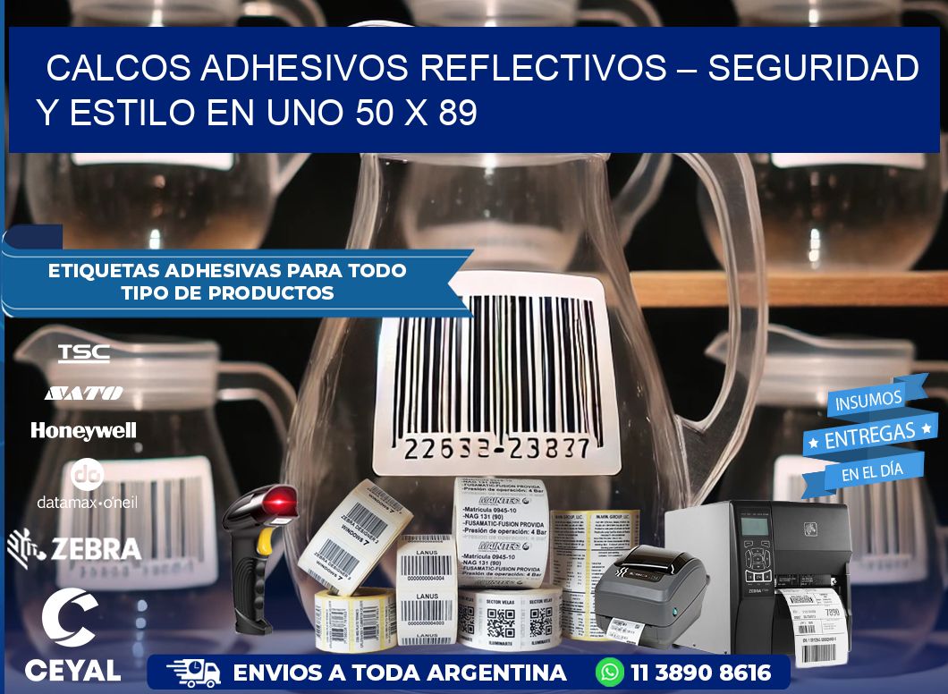 Calcos Adhesivos Reflectivos – Seguridad y Estilo en Uno 50 x 89