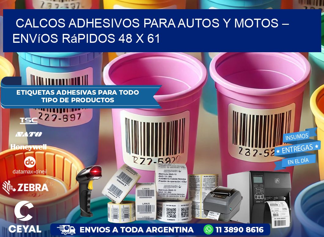 Calcos Adhesivos para Autos y Motos – Envíos Rápidos 48 x 61