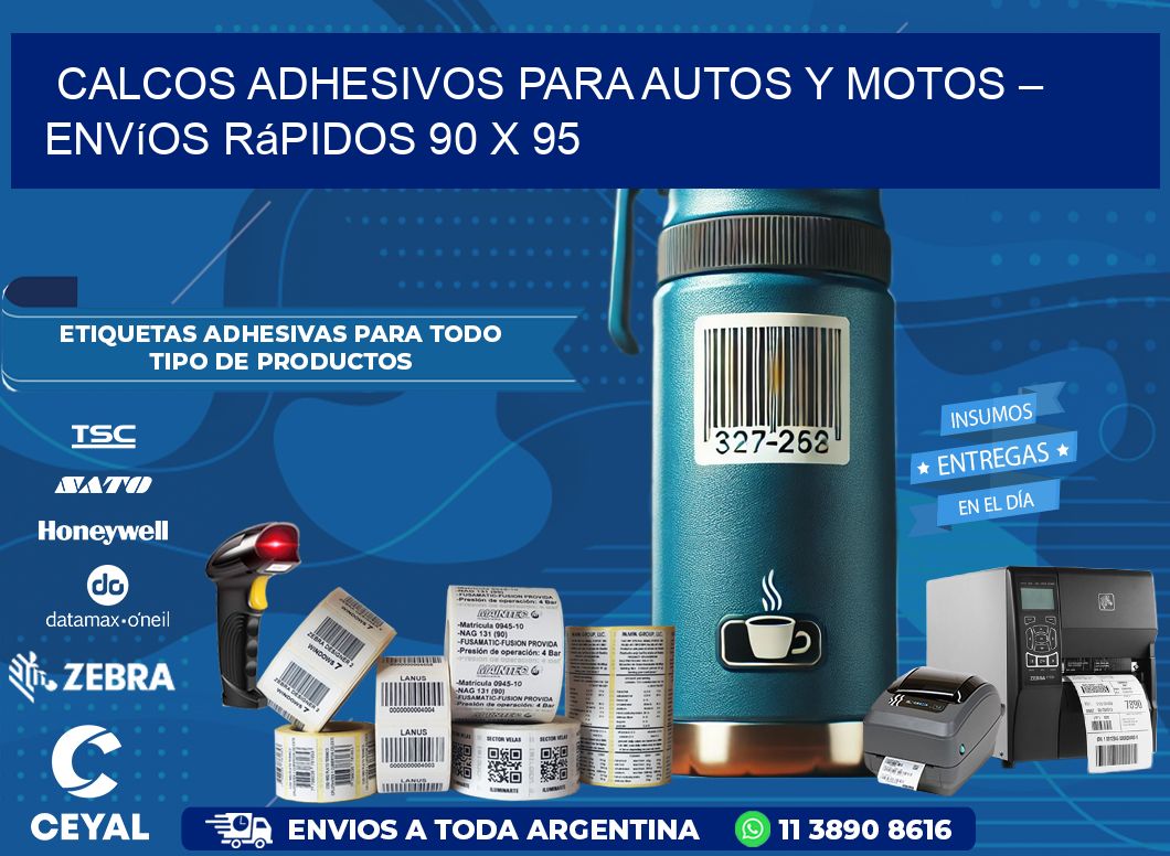 Calcos Adhesivos para Autos y Motos – Envíos Rápidos 90 x 95