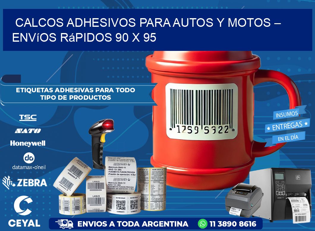 Calcos Adhesivos para Autos y Motos – Envíos Rápidos 90 x 95