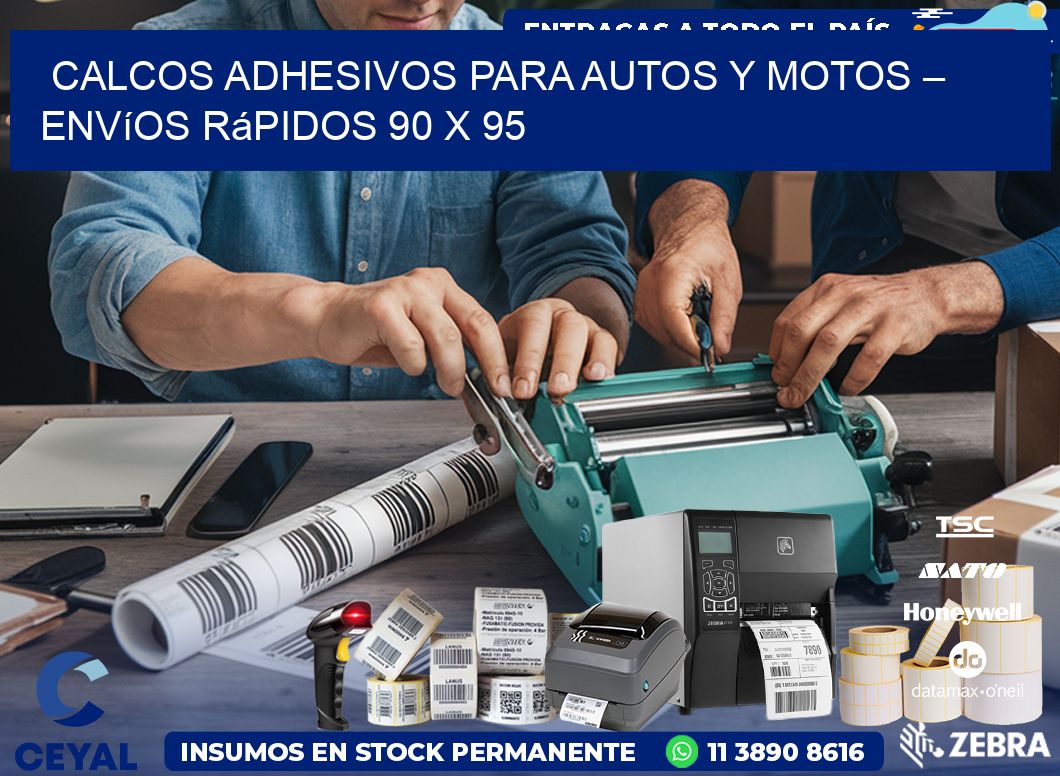 Calcos Adhesivos para Autos y Motos – Envíos Rápidos 90 x 95