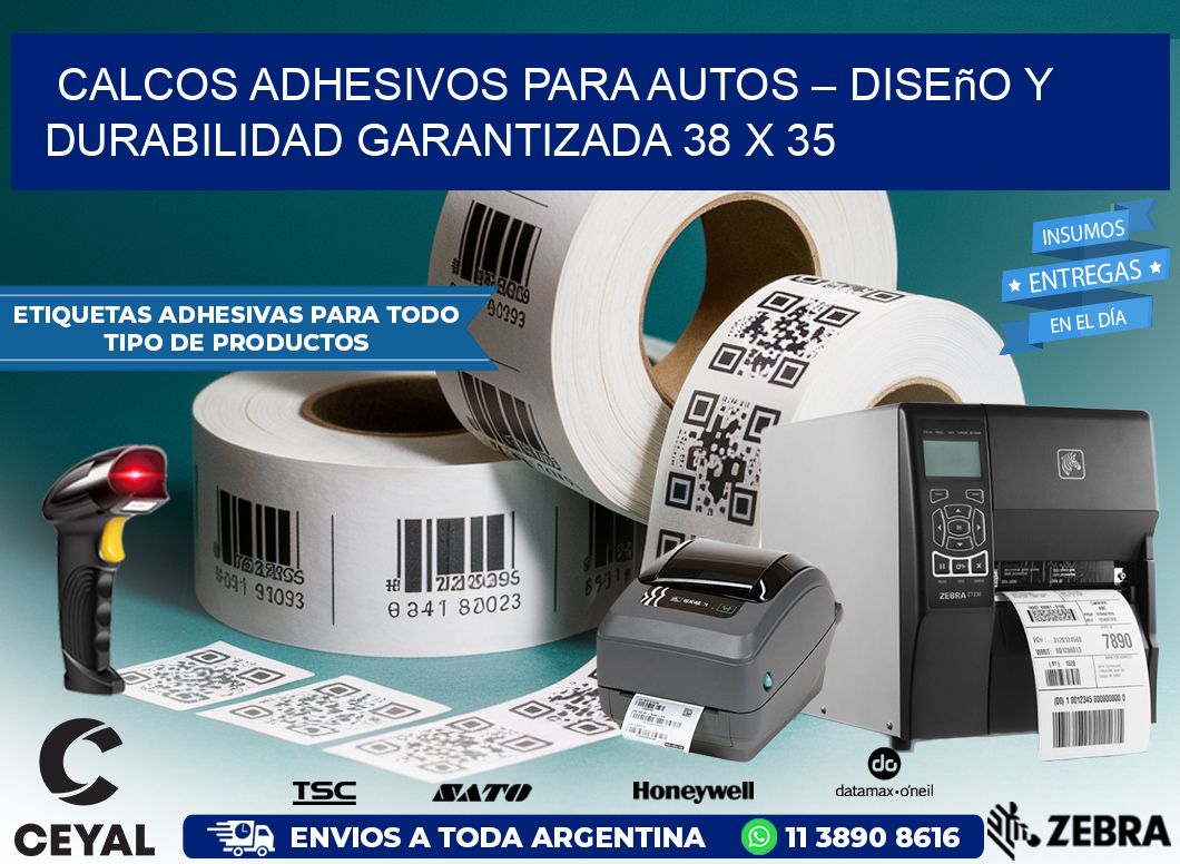 Calcos Adhesivos para Autos – Diseño y Durabilidad Garantizada 38 x 35