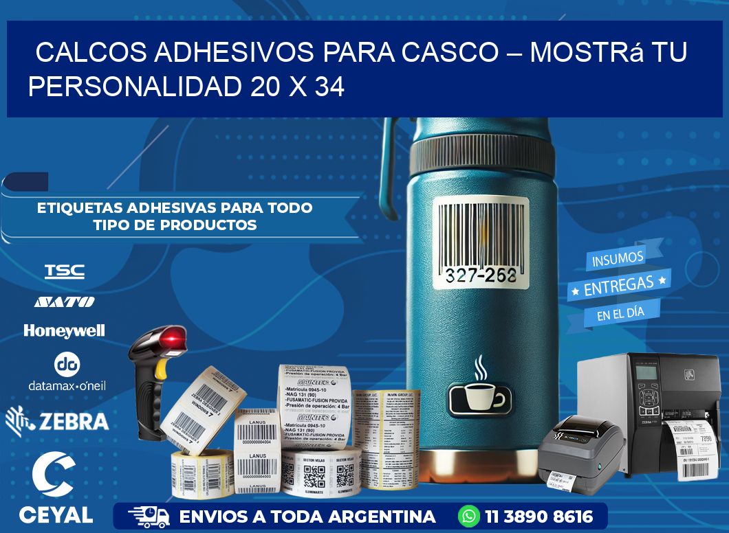 Calcos Adhesivos para Casco – Mostrá Tu Personalidad 20 x 34