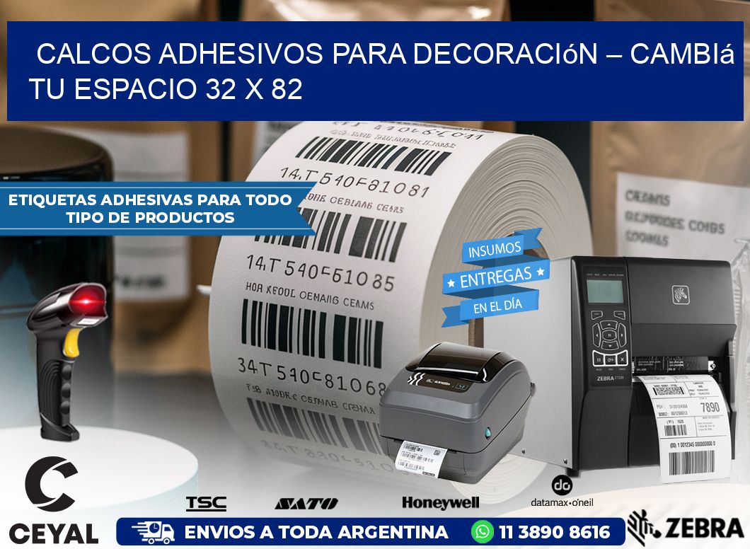 Calcos Adhesivos para Decoración – Cambiá Tu Espacio 32 x 82