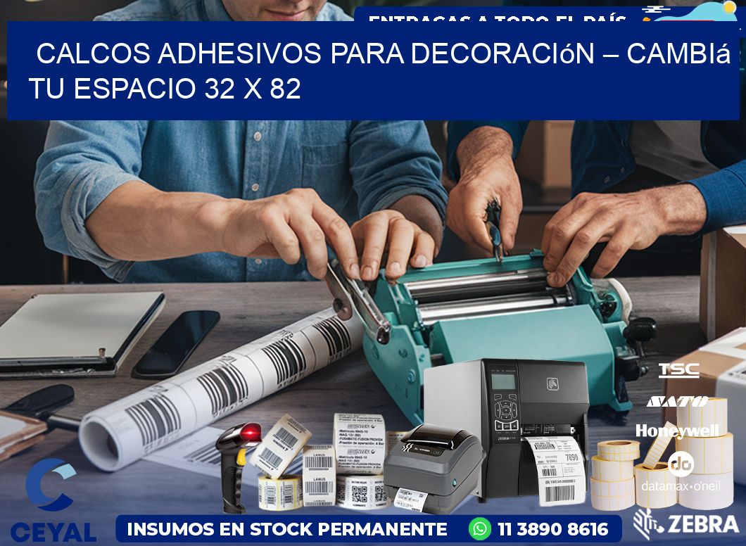 Calcos Adhesivos para Decoración – Cambiá Tu Espacio 32 x 82