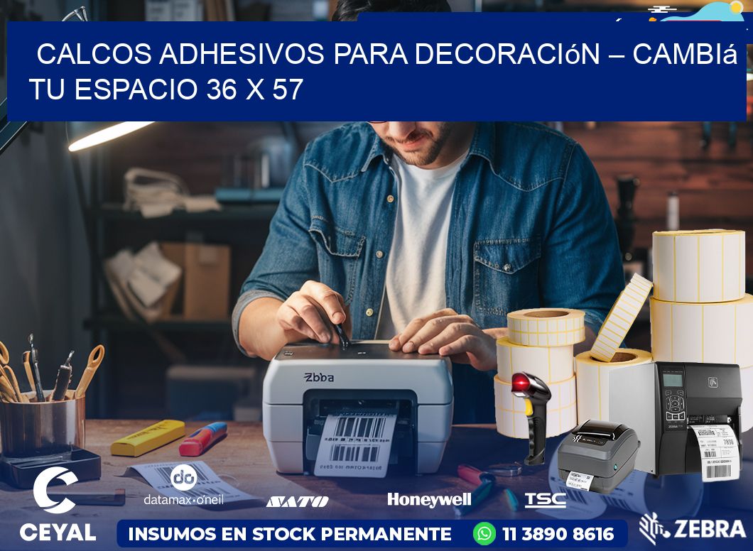 Calcos Adhesivos para Decoración – Cambiá Tu Espacio 36 x 57