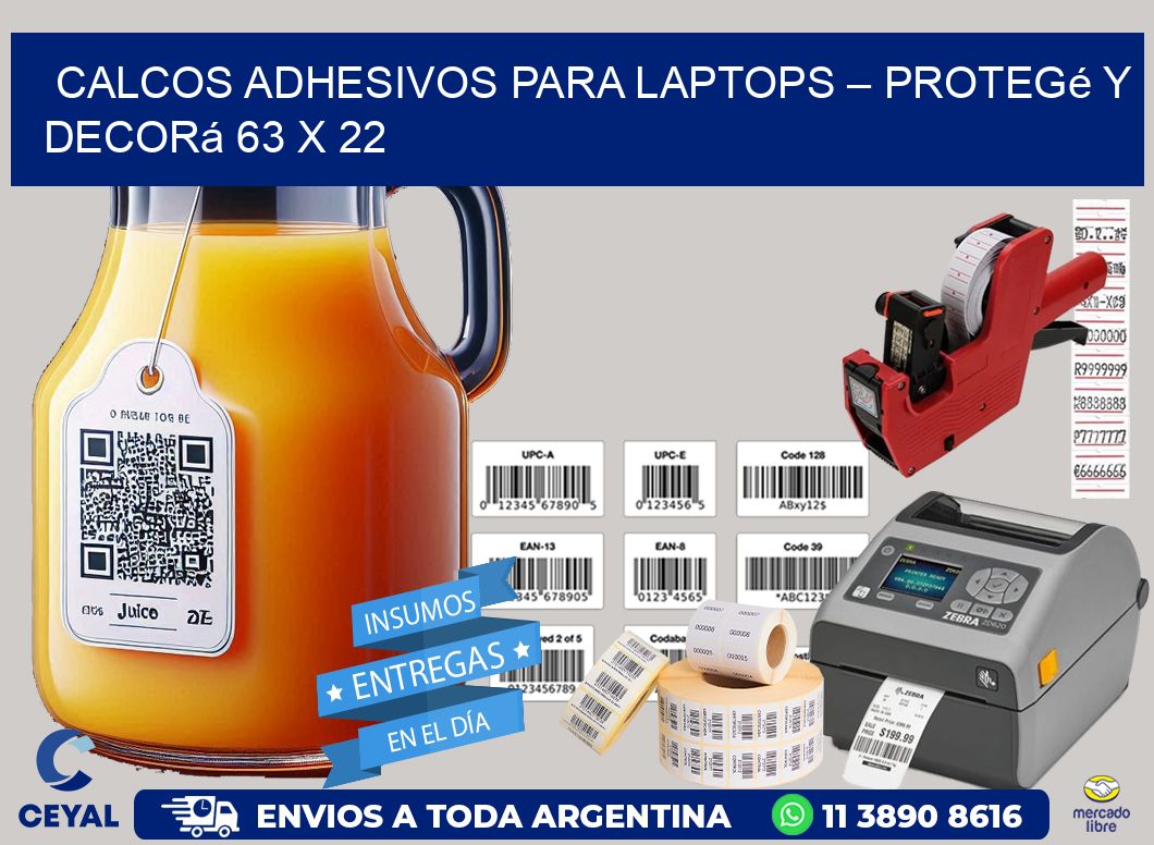 Calcos Adhesivos para Laptops – Protegé y Decorá 63 x 22