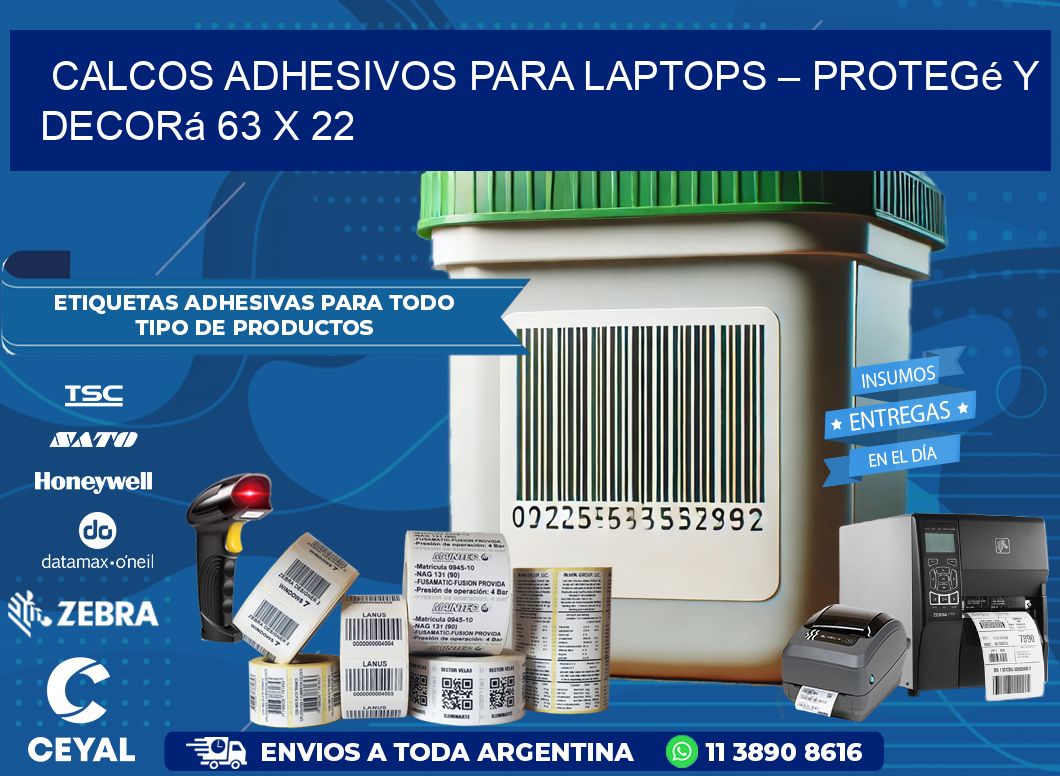 Calcos Adhesivos para Laptops – Protegé y Decorá 63 x 22