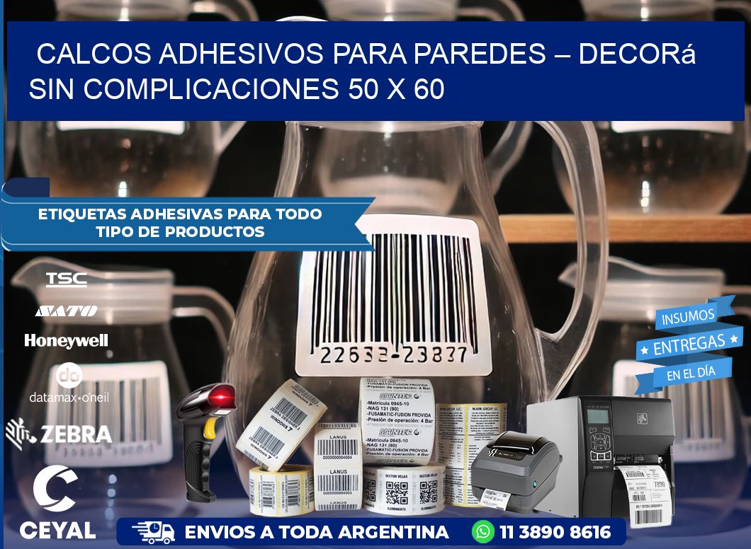 Calcos Adhesivos para Paredes – Decorá sin Complicaciones 50 x 60