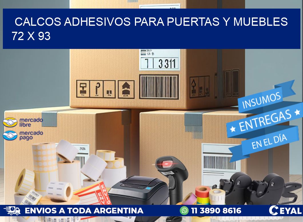 Calcos Adhesivos para Puertas y Muebles  72 x 93