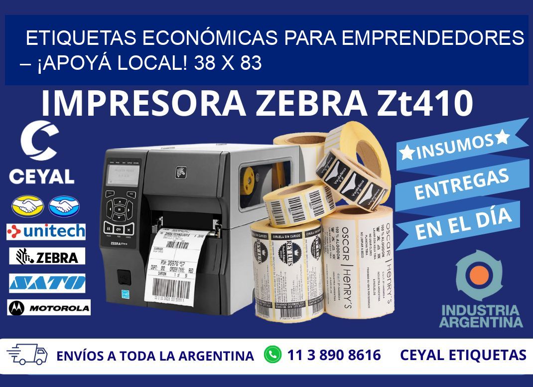 ETIQUETAS ECONÓMICAS PARA EMPRENDEDORES – ¡APOYÁ LOCAL! 38 x 83