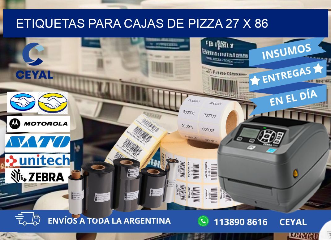 ETIQUETAS PARA CAJAS DE PIZZA 27 x 86