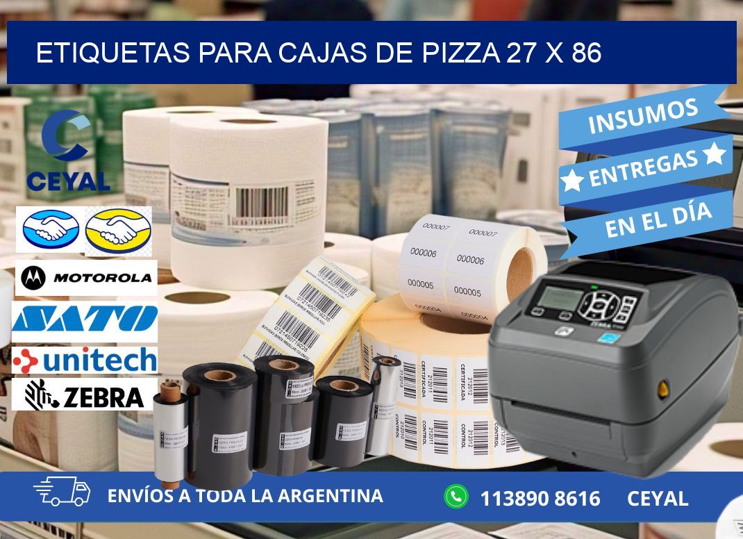 ETIQUETAS PARA CAJAS DE PIZZA 27 x 86