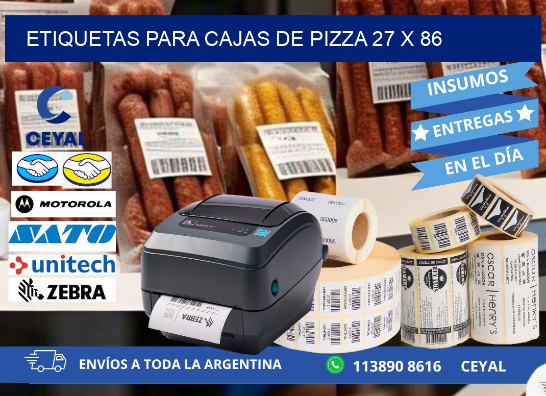 ETIQUETAS PARA CAJAS DE PIZZA 27 x 86