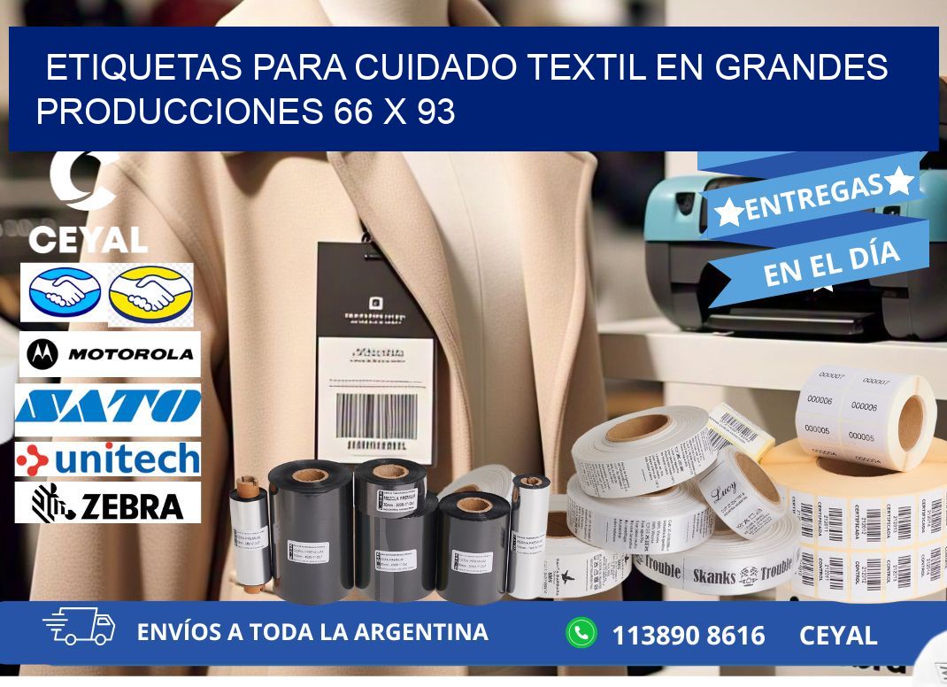 ETIQUETAS PARA CUIDADO TEXTIL EN GRANDES PRODUCCIONES 66 x 93