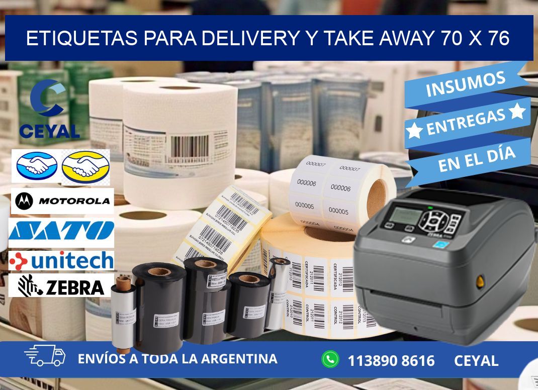 ETIQUETAS PARA DELIVERY Y TAKE AWAY 70 x 76