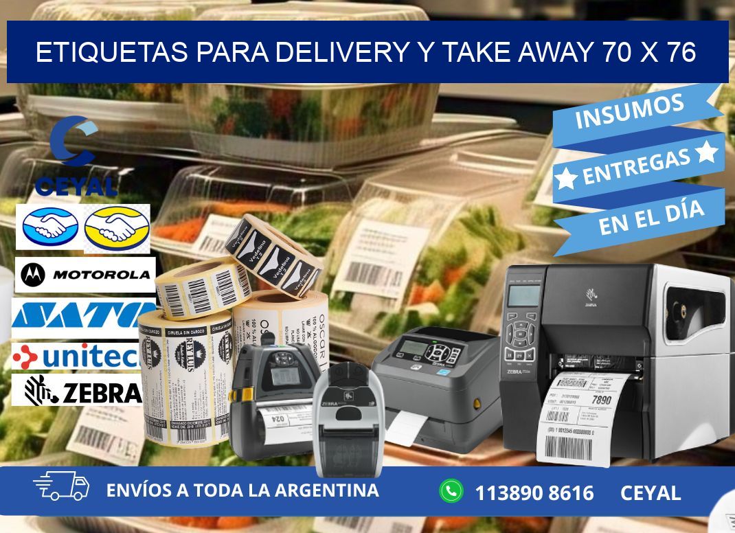 ETIQUETAS PARA DELIVERY Y TAKE AWAY 70 x 76