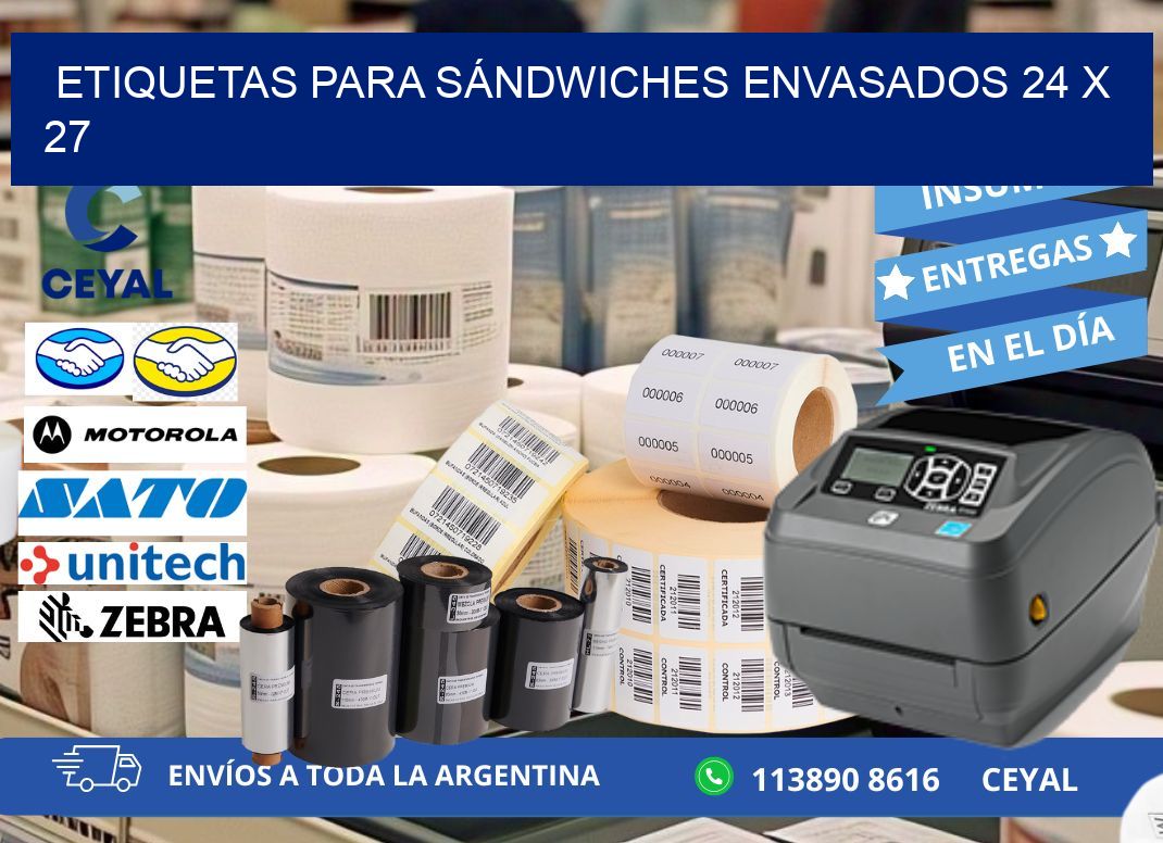 ETIQUETAS PARA SÁNDWICHES ENVASADOS 24 x 27