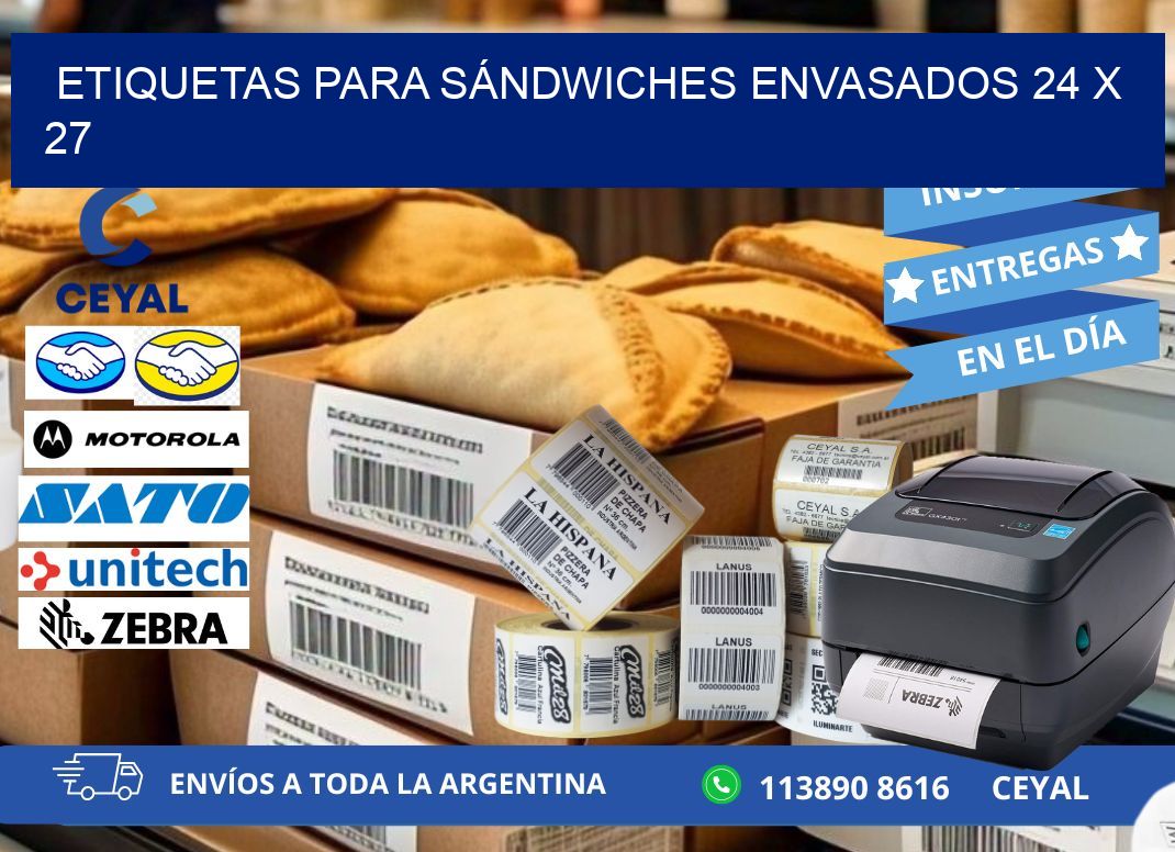 ETIQUETAS PARA SÁNDWICHES ENVASADOS 24 x 27