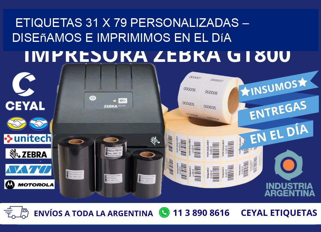 Etiquetas 31 x 79 Personalizadas – Diseñamos e Imprimimos en el Día