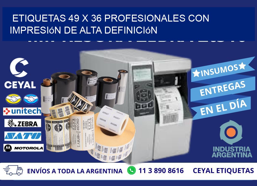 Etiquetas 49 x 36 Profesionales con Impresión de Alta Definición