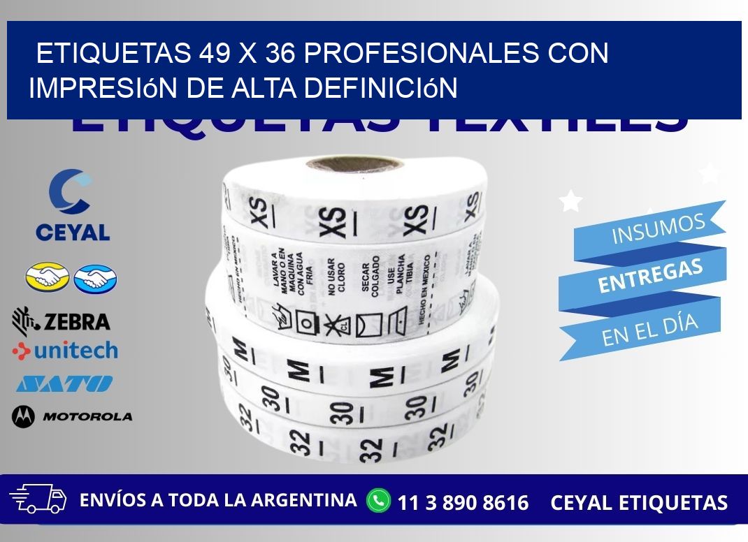 Etiquetas 49 x 36 Profesionales con Impresión de Alta Definición