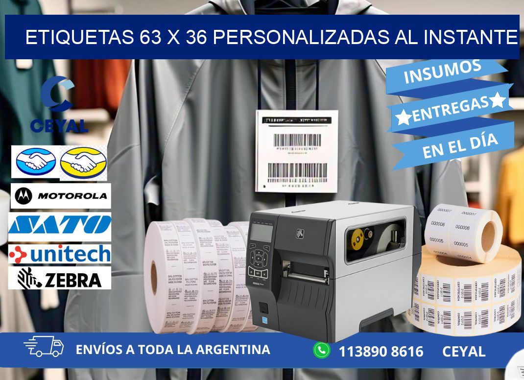Etiquetas 63 x 36 Personalizadas al Instante