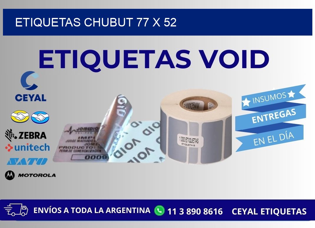 Etiquetas Chubut 77 x 52