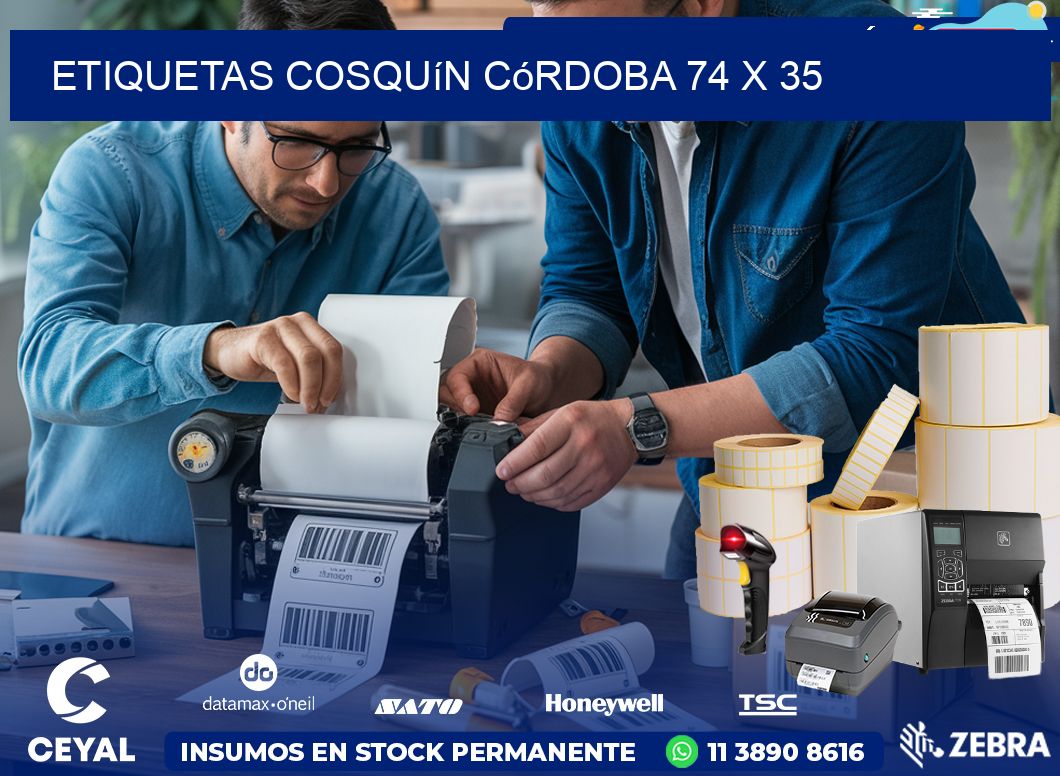 Etiquetas Cosquín Córdoba 74 x 35