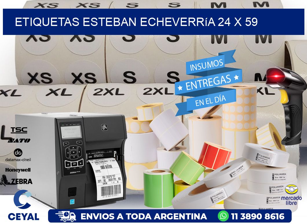 Etiquetas Esteban Echeverría 24 x 59