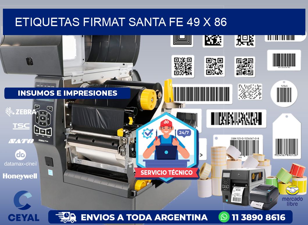 Etiquetas Firmat Santa Fe 49 x 86