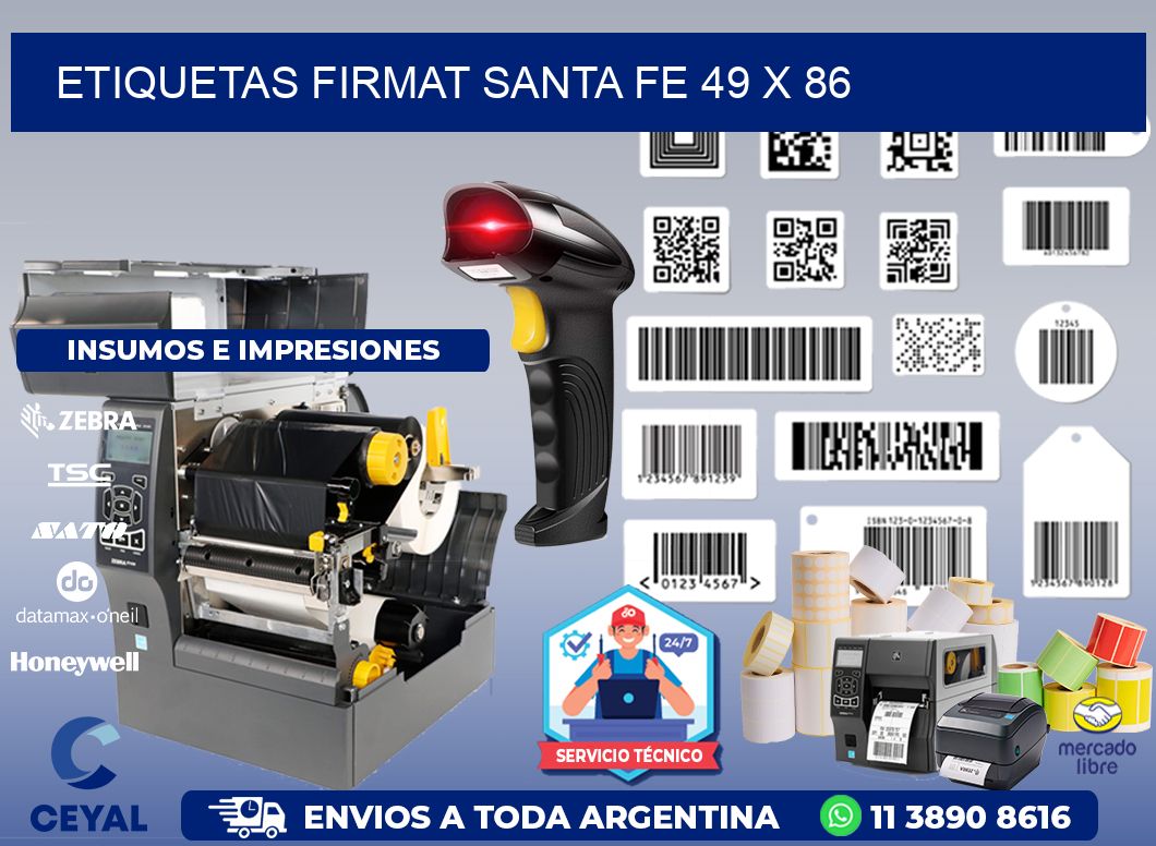 Etiquetas Firmat Santa Fe 49 x 86