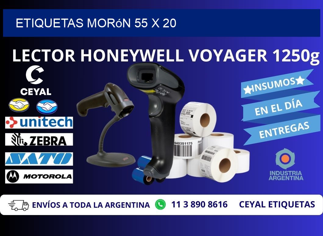 Etiquetas Morón 55 x 20