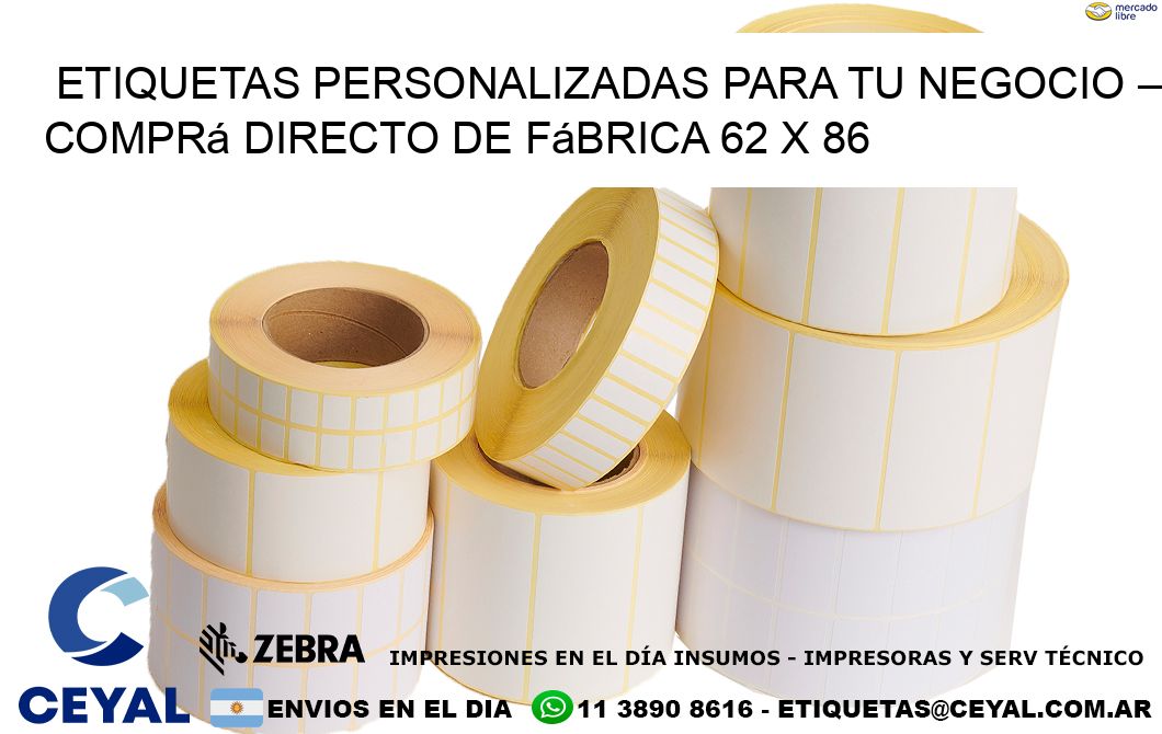 Etiquetas Personalizadas para Tu Negocio – Comprá Directo de Fábrica 62 x 86