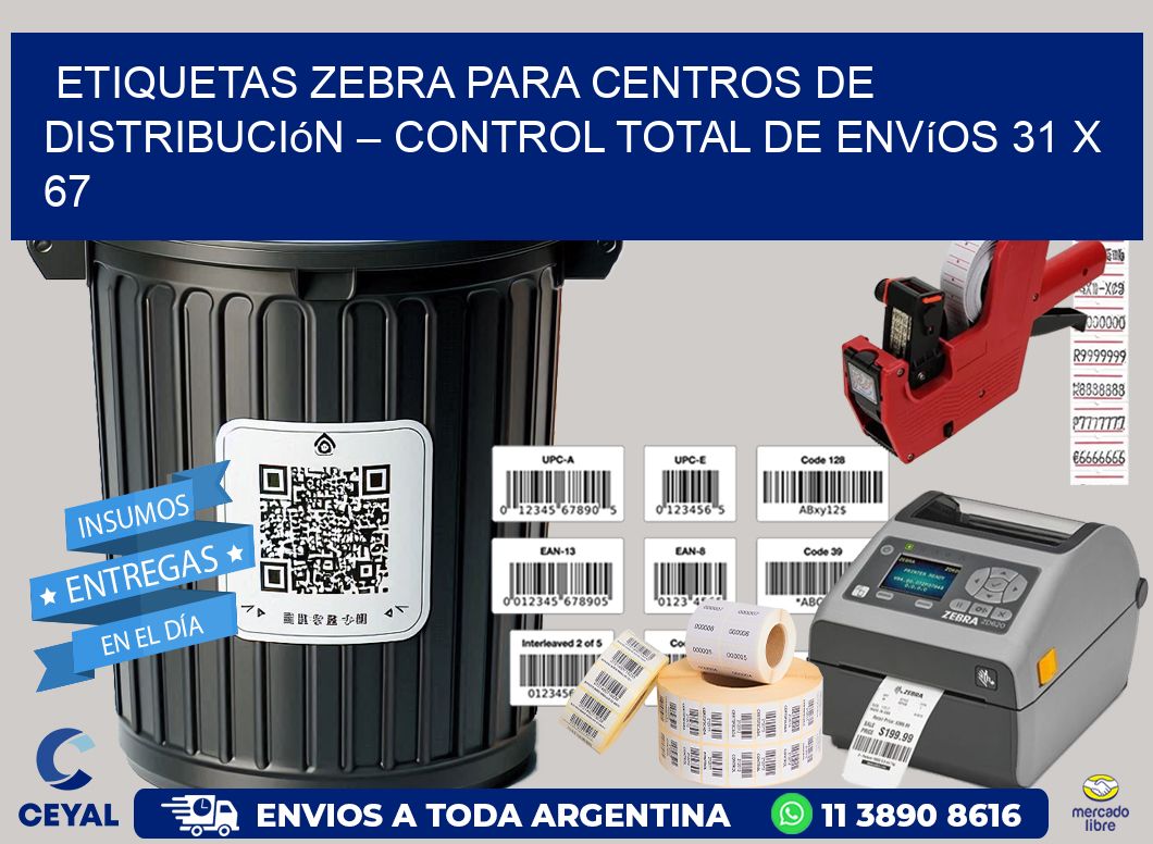 Etiquetas Zebra para Centros de Distribución – Control Total de Envíos 31 x 67