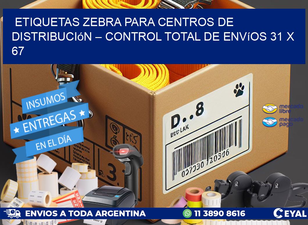 Etiquetas Zebra para Centros de Distribución – Control Total de Envíos 31 x 67