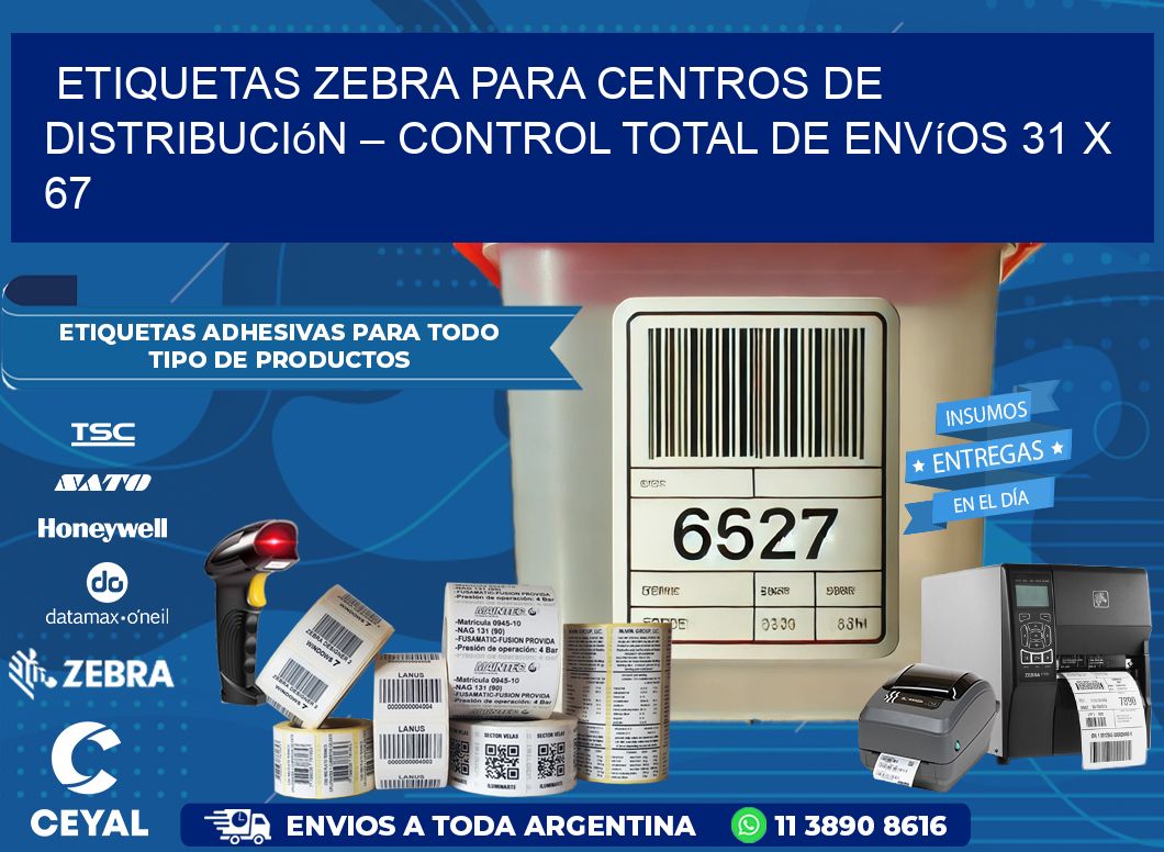 Etiquetas Zebra para Centros de Distribución – Control Total de Envíos 31 x 67