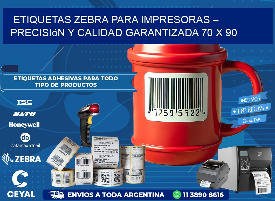 Etiquetas Zebra para Impresoras – Precisión y Calidad Garantizada 70 x 90