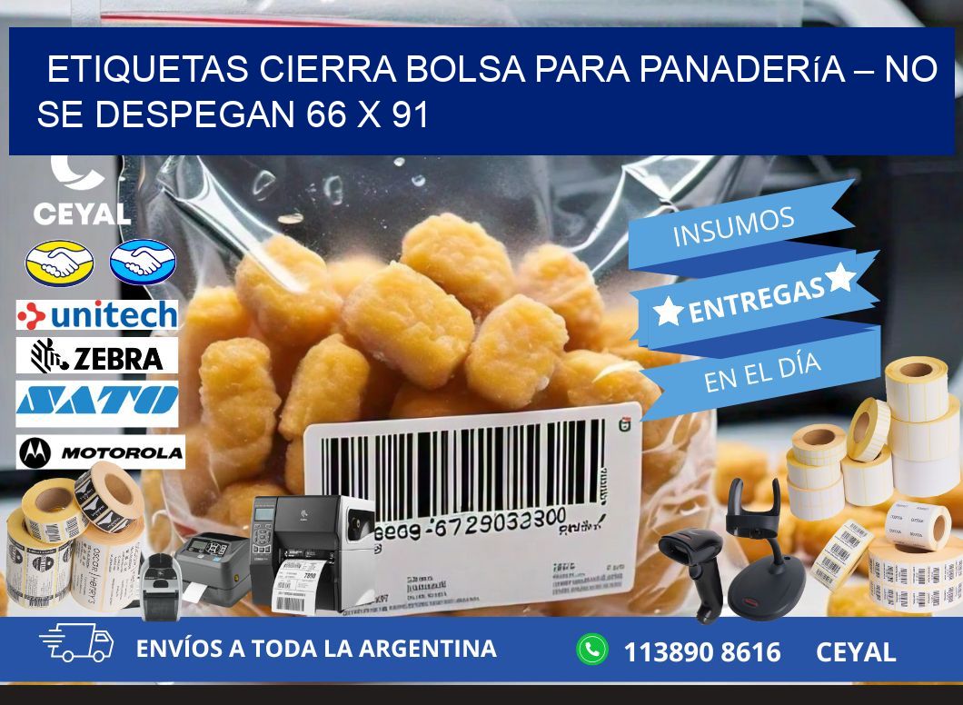 Etiquetas cierra bolsa para panadería – No se despegan 66 x 91