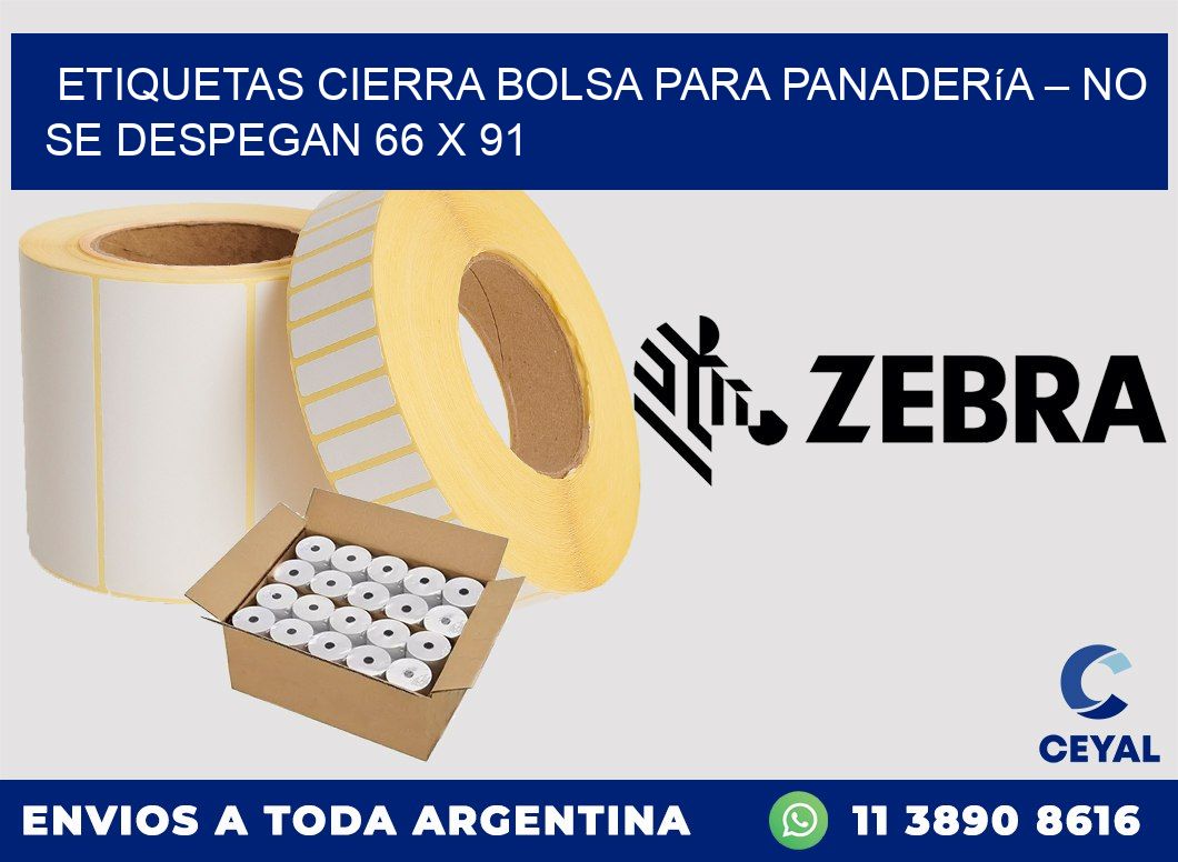 Etiquetas cierra bolsa para panadería – No se despegan 66 x 91