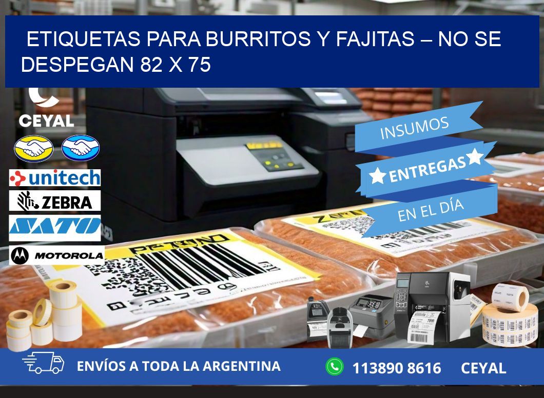 Etiquetas para burritos y fajitas – No se despegan 82 x 75