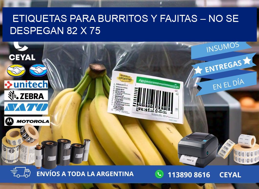 Etiquetas para burritos y fajitas – No se despegan 82 x 75