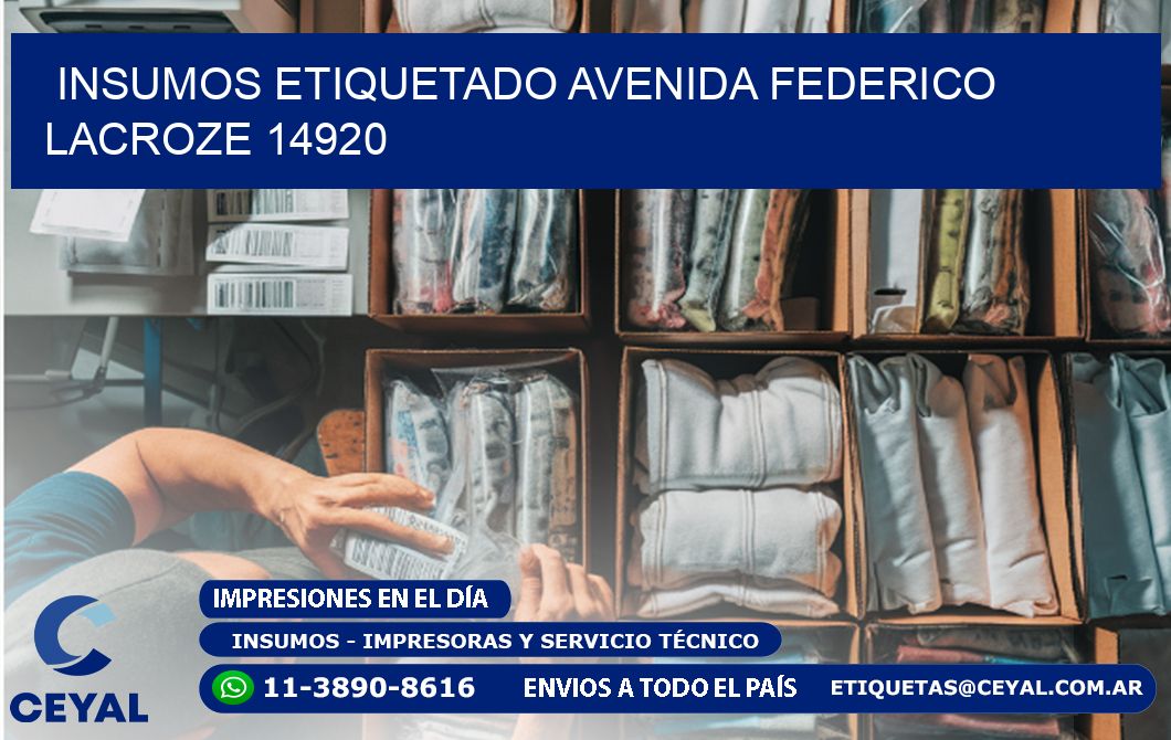 INSUMOS ETIQUETADO Avenida Federico Lacroze 14920