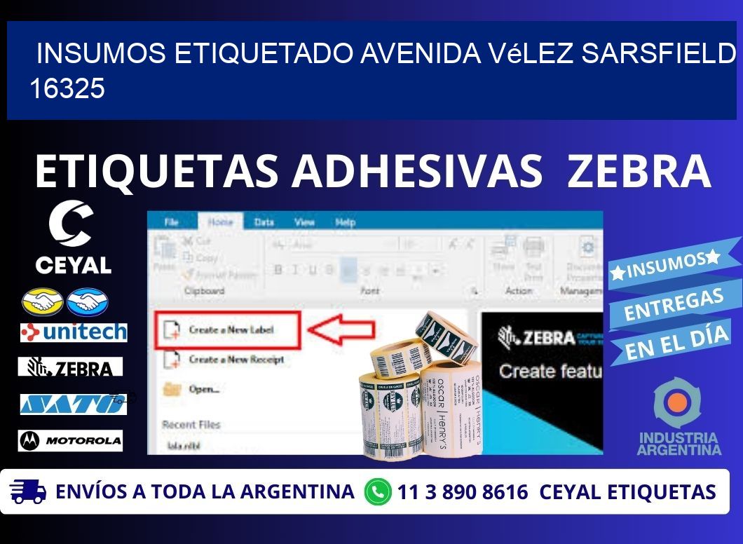 INSUMOS ETIQUETADO Avenida Vélez Sarsfield 16325