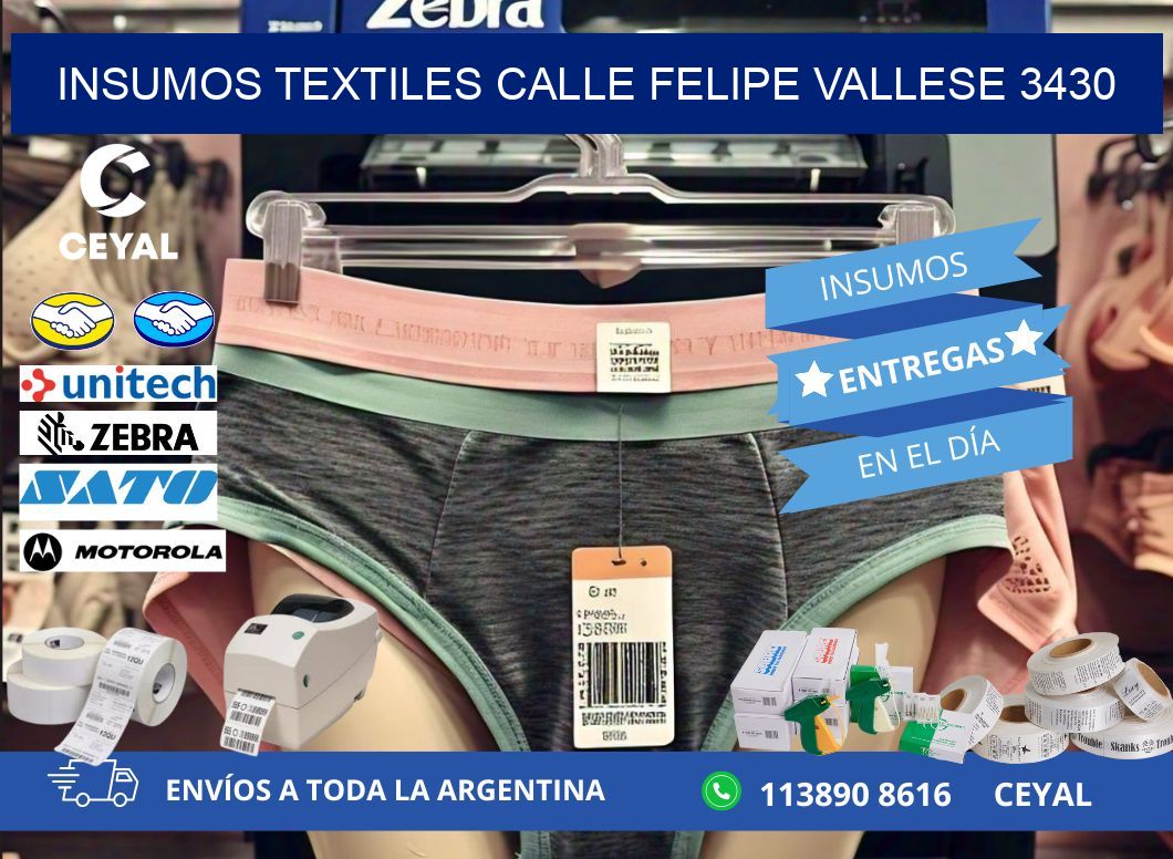 INSUMOS TEXTILES CALLE FELIPE VALLESE 3430