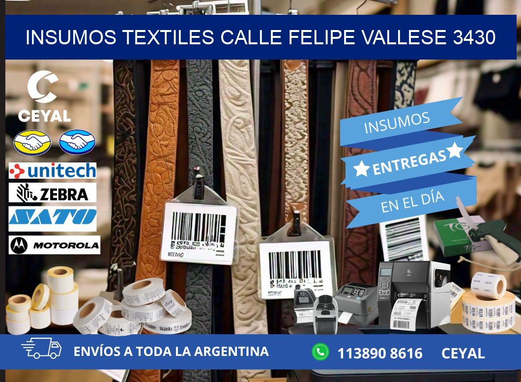 INSUMOS TEXTILES CALLE FELIPE VALLESE 3430