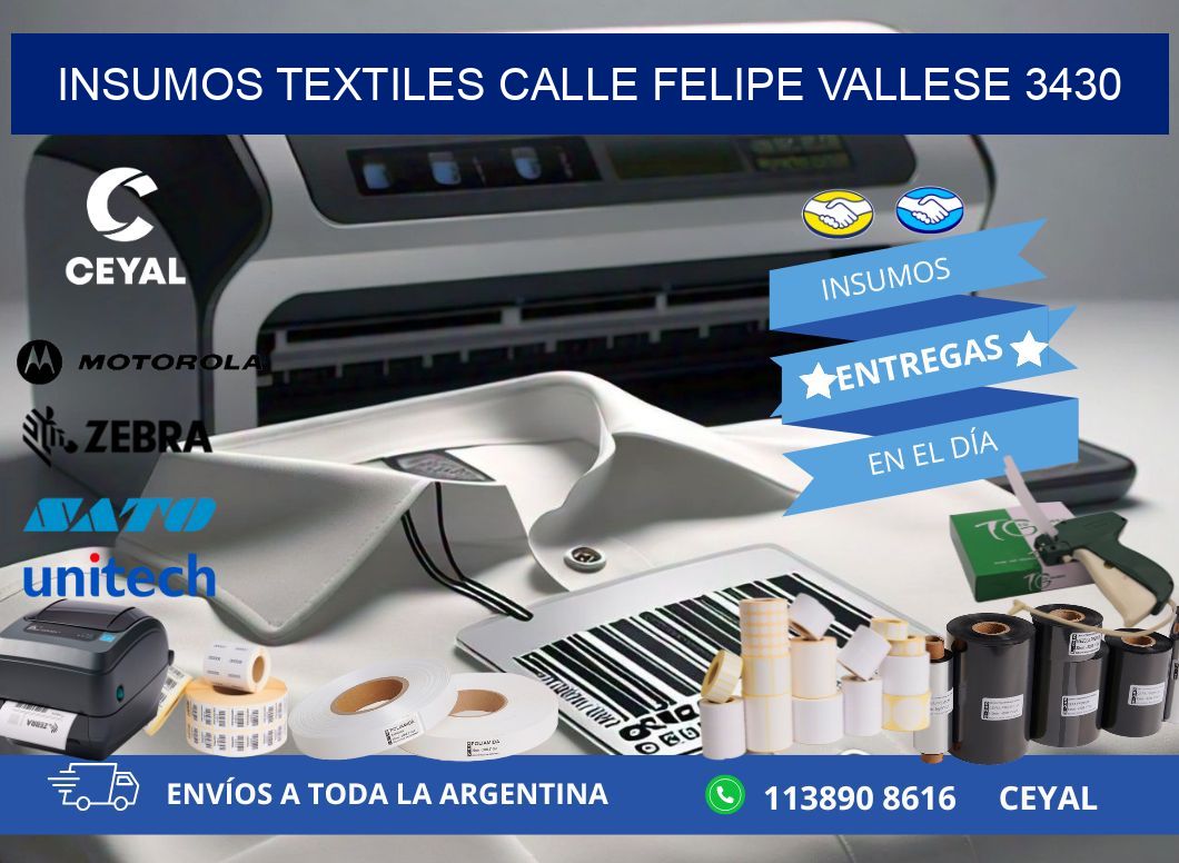 INSUMOS TEXTILES CALLE FELIPE VALLESE 3430