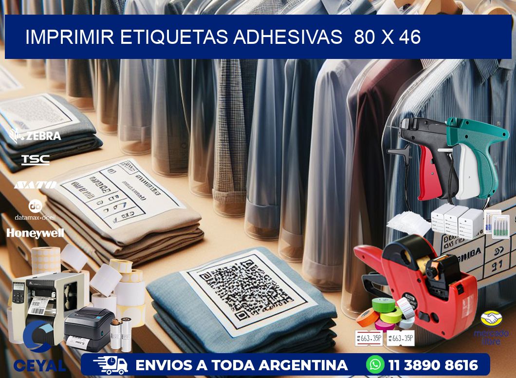 Imprimir Etiquetas adhesivas  80 x 46