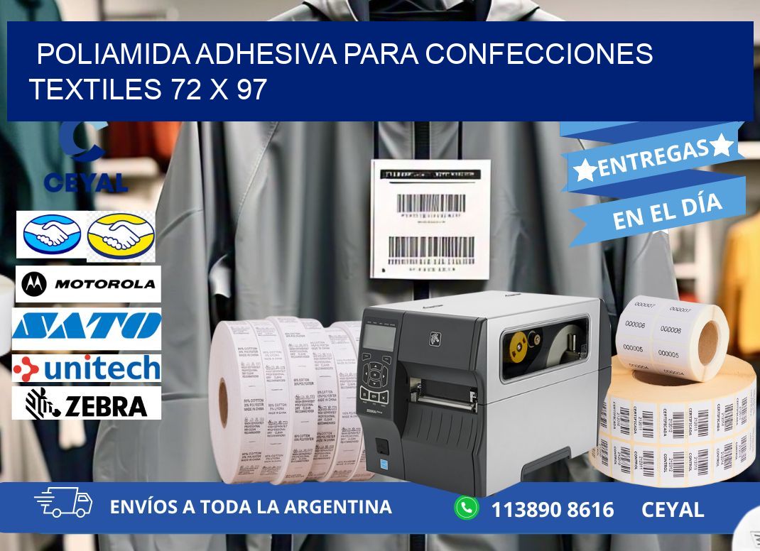 POLIAMIDA ADHESIVA PARA CONFECCIONES TEXTILES 72 x 97